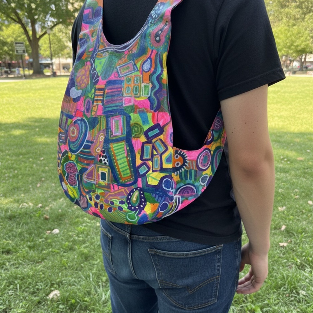 Colorful Abstract Backpack - Picture 2 of 10